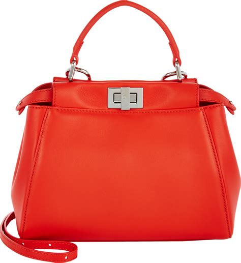 red fendi peekaboo bag|peekaboo bag fendi price.